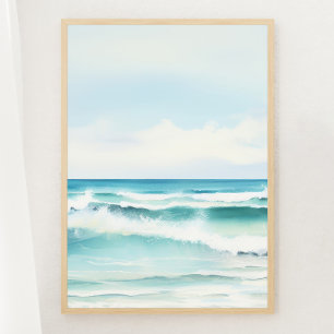 Aquarela Turquoise Beach Impressão 2 de 3 Poster