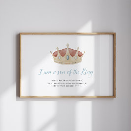 Aquarela um filho de Deus com poster da coroa