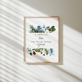 Aquarela uma emoção na poster de Natal Esperança