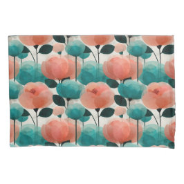 Aquarela Vintage Rosa e Verde Floral