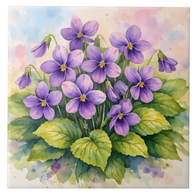 Aquarela Violetas Roxas Florindo (Frente)