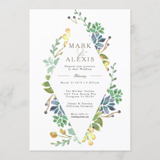 Aquarela Whimsical | CONVITE DE CASAMENTO
