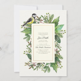 Aquarela. Woodsy. Convite Festa de formatura.