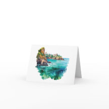 Aquarelas da Sicília - Cartão de Nota à Distância