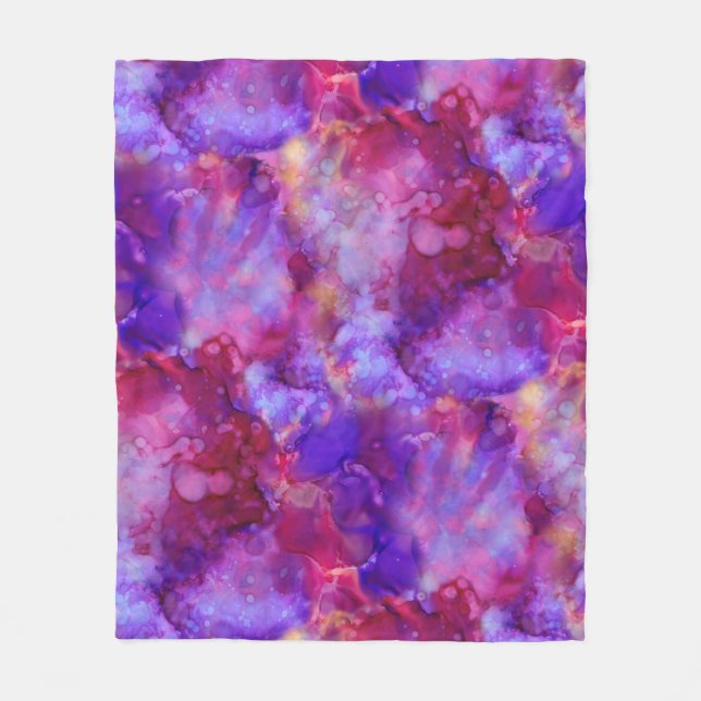 aquarelas fantasiosas, tons quentes: cobertor de v (Frente)