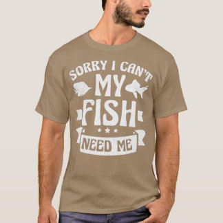 Aquário De Peixe Camisa Meu Peixe Precisa De Mim P