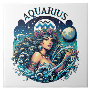 Aquário Portador de Água Mulher Bonita Astrologia