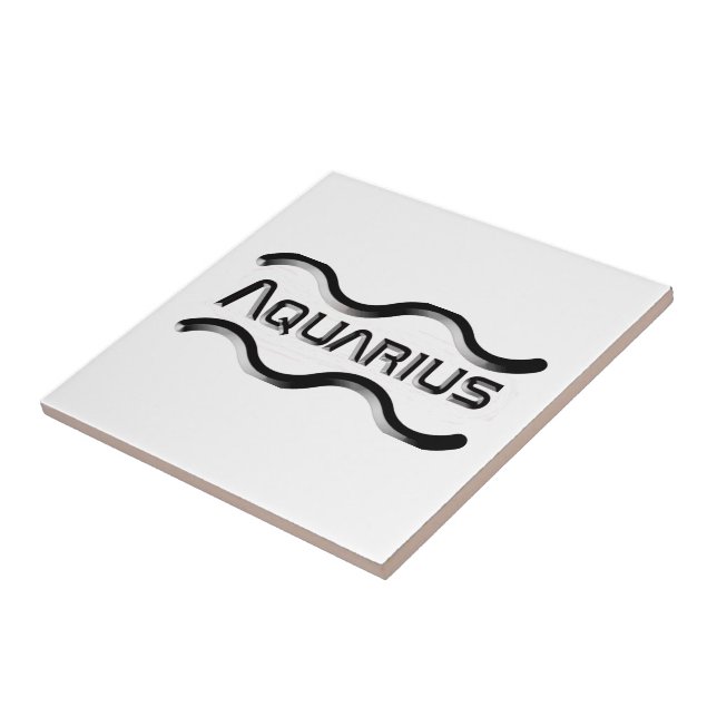 AQUARIUS, Design abstrato do Sinal Zodíaco, (Lateral)