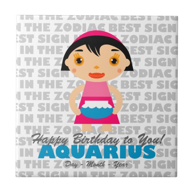 Aquarius Happy Birthday (Frente)