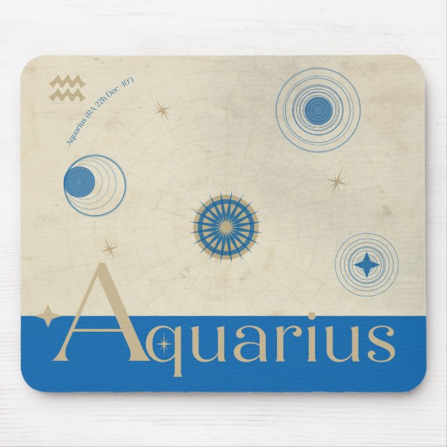 Aquarius Zodiac Mouse Pad (Frente)