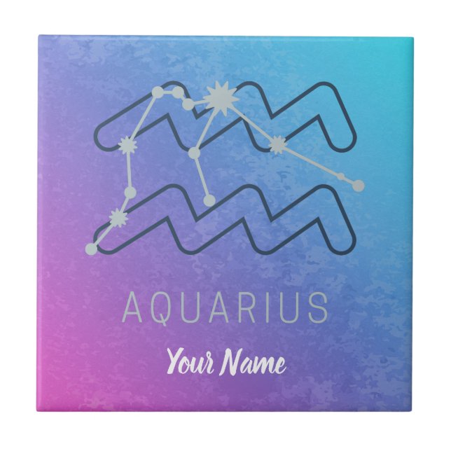 Aquarius Zodiac - Sinal de Estrela - Constelação d (Frente)