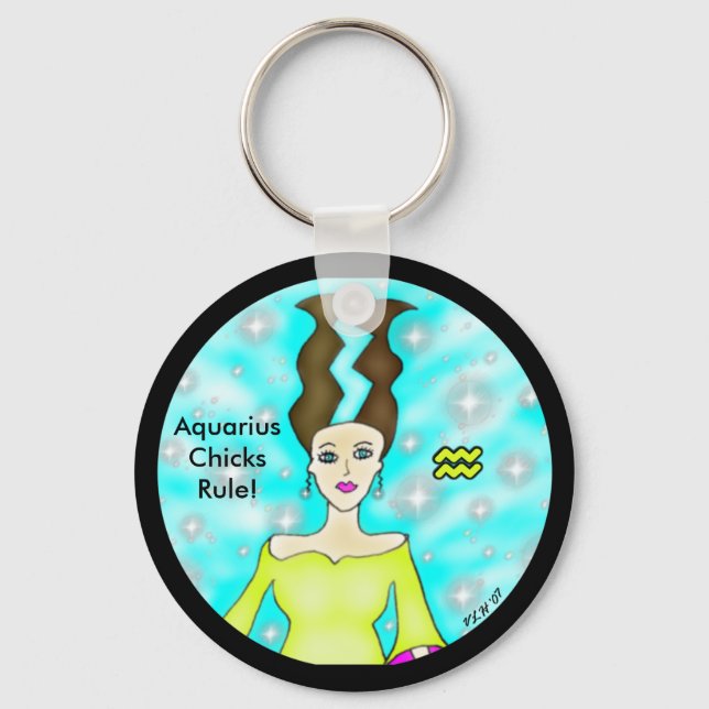 AquariusChicksRule! Chaveiro (Frente)