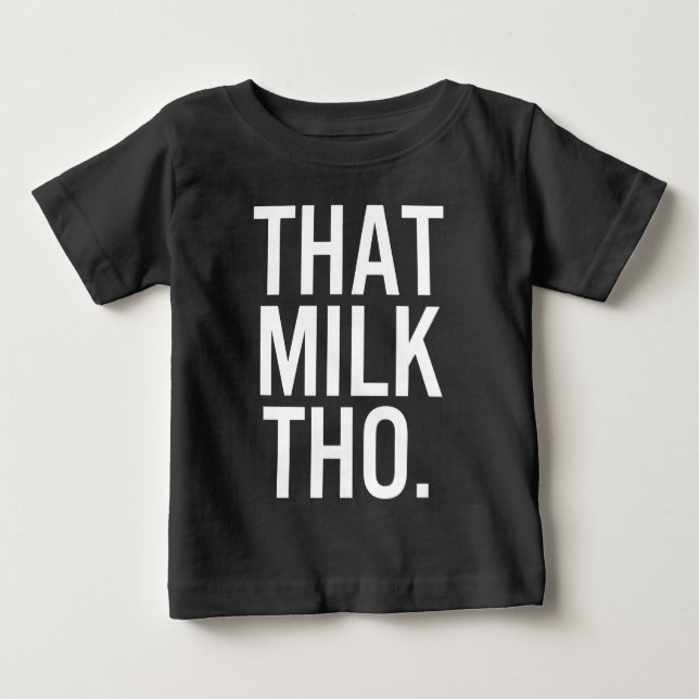 Aquela Camisa de Bebê Preto Tho Leite (Frente)