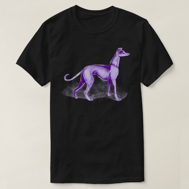 Aquela Camiseta de cão Roxa Sem Palavra (Frente do Design)