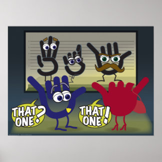 Aquele! Um poster de sala de aula ASL.