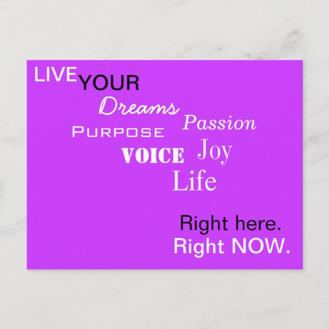 AQUI. AGORA. Cartão Postal (Frente)