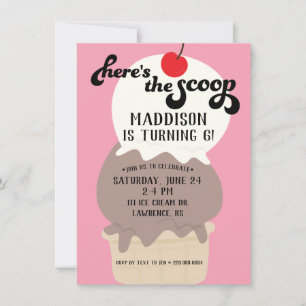 Aqui está o Convite de Aniversário do Scoop Cream