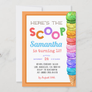 Aqui está o Convite de Aniversário do Sorvete Sc