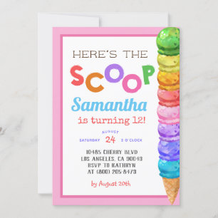 Aqui está o Convite de Aniversário do Sorvete Sc