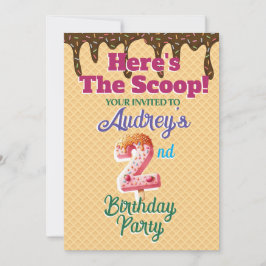 Aqui está o Convite de Waffle Cone Scoop