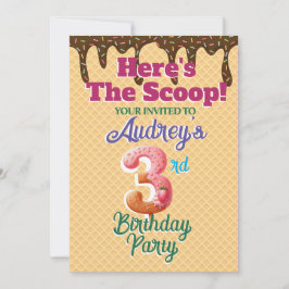 Aqui está o Convite para Cones de Waffle Scoop