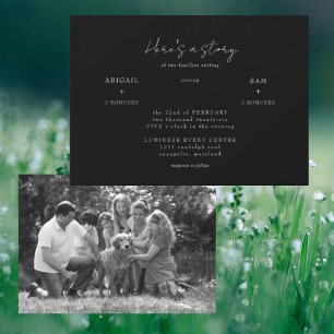 Aqui está um convite para casamento de fotos da fa