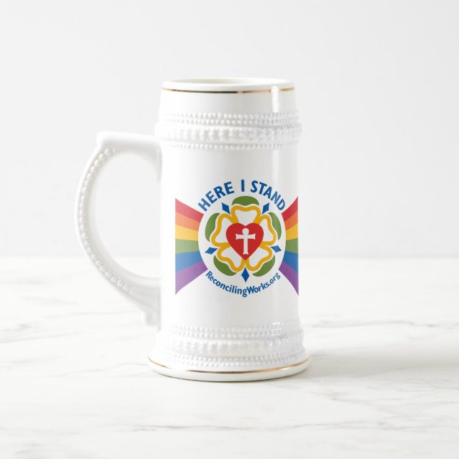 "Aqui eu estou" a caneca de cerveja (Esquerda)