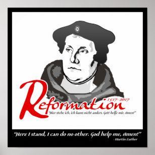 Aqui Eu Sou O Poster Martin Luther Reformation 500