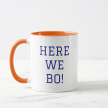 Aqui Vamos Nós! Caneca para Fã de Futebol - Azul e