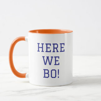 Aqui Vamos Nós! Caneca para Fã de Futebol - Azul e