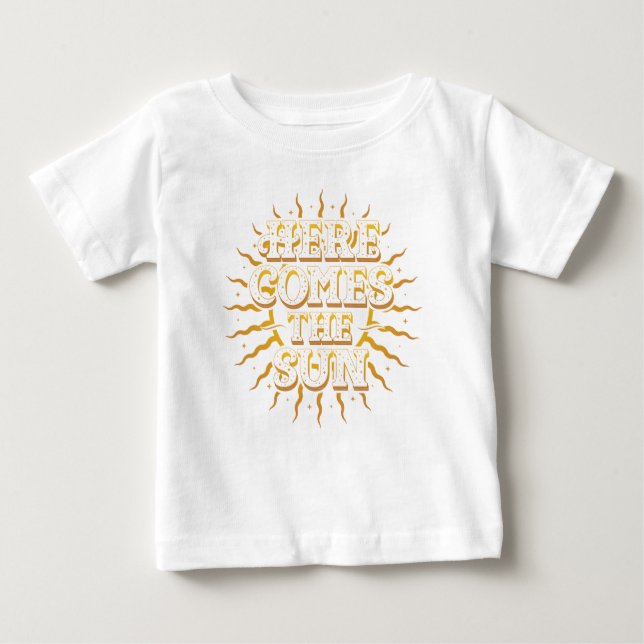 Aqui Vem A Camiseta Sun Baby Top / White (Frente)