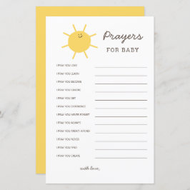 Aqui Vem As Orações Do Chá de fraldas Do Sol Para 