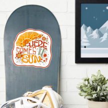 Aqui vem o adesivo de inspirividade retrô solar