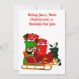 Aqui vem o cartão do Papai Noel