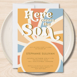 Aqui Vem O Convite Ao Chá de fraldas Do Son Sunray