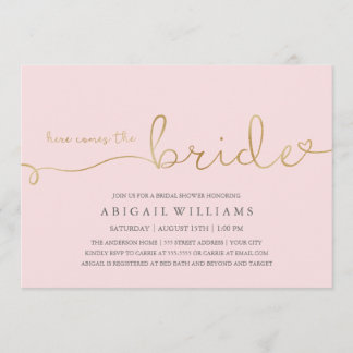 Aqui vem o convite da noiva do chá