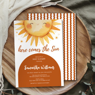 Aqui vem o convite do Chá de fraldas Sun Boho