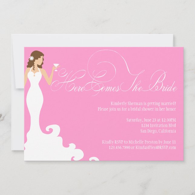 Aqui vem o convite do Chá de noiva (Frente)