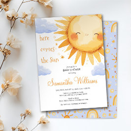 Aqui vem o convite para Chás de fraldas giros do S