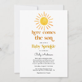 Aqui vem o convite para o bebê do filho