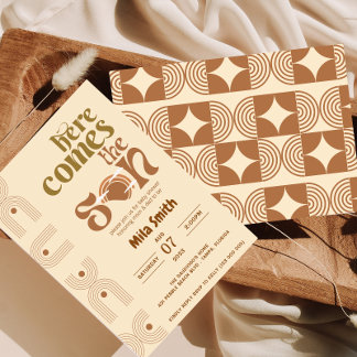 Aqui Vem O Convite Para O Chá de fraldas Filho