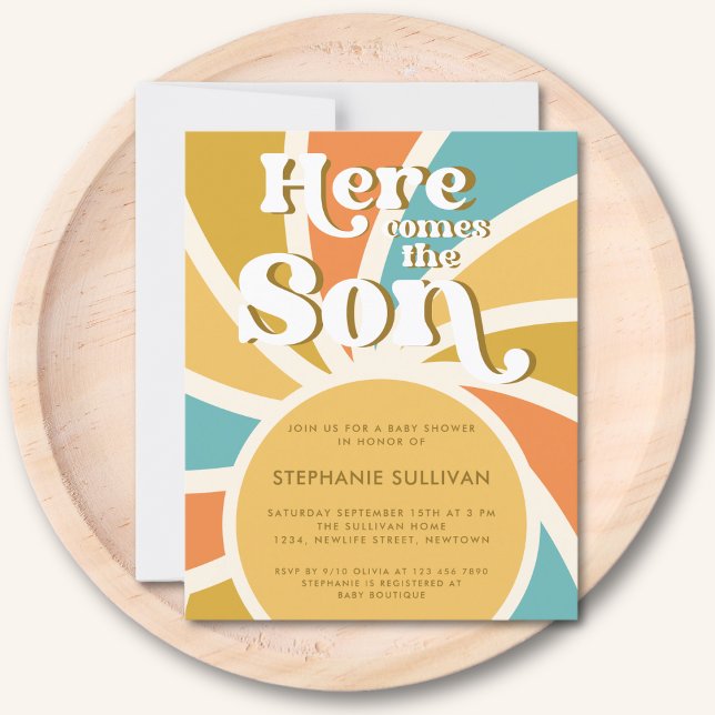 Aqui Vem O Convite Para O Filho Chá de fraldas (Criador carregado)