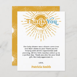 Aqui vem o filho chá de fraldas Obrigado