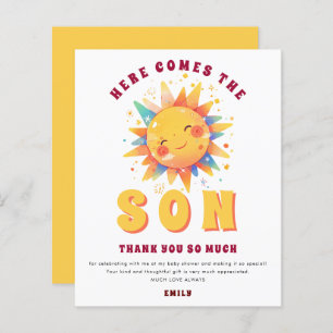 Aqui Vem O Filho Chá de fraldas Obrigado