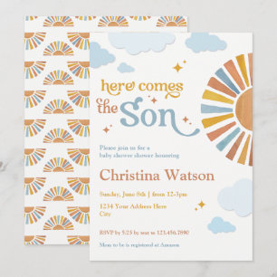 Aqui vem o Filho - Convite ao Chá de fraldas