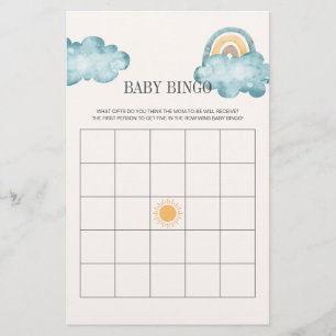 Aqui Vem o Filho Jogo de Bingo para Chá de Bebê