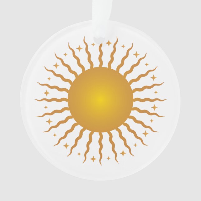 Aqui Vem O Ornamento Acrílico Do Sol (Frente)