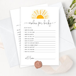 Aqui vem o sol desejos para o bebê