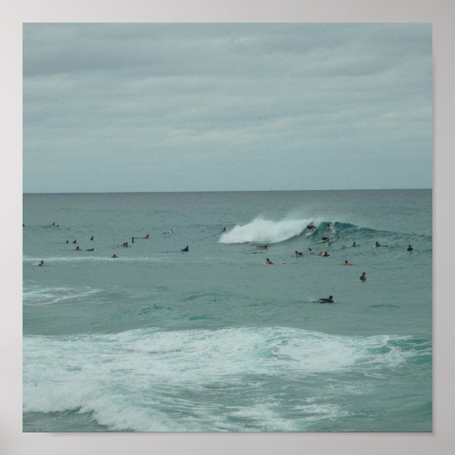 AQUI VEM Poster de Surf (Frente)