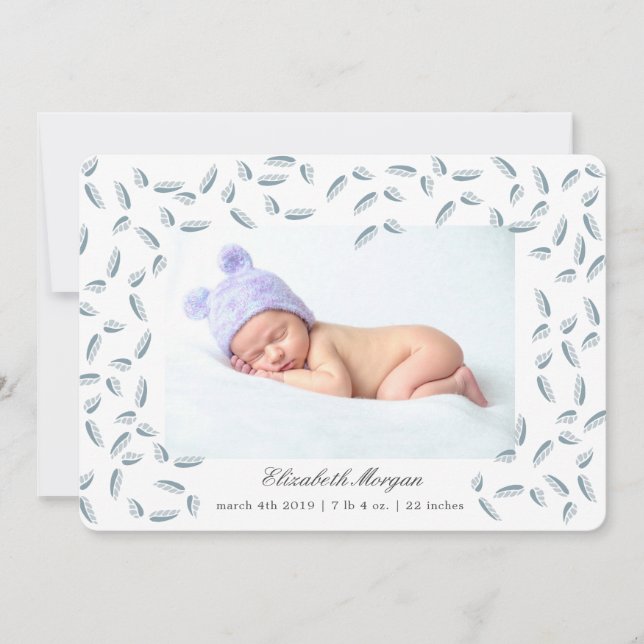 Ar deixa azul | cartão de aviso de nascimento (Frente)